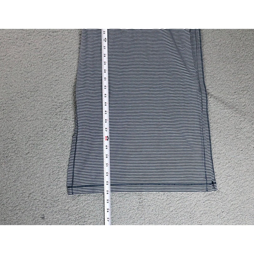 Lululemon Athletica Refresh Maxi Dress 2 Blue White Striped High Side Slits - Picture 11 of 13